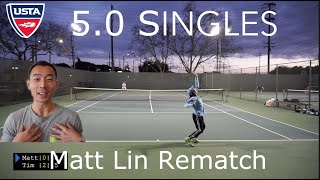 Rematch with Matt Lin  USTA 50 Singles Highlights HD feat Geau Sport [upl. by Llirrem231]