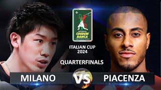 Quarter Finals Milano vs Piacenza  Volleyball SuperLega Coppa Italia 2024 [upl. by Killian]