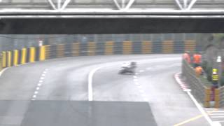 Peter Hickman  Crash at Macau Grand Prix by martimotoscom [upl. by Enicar671]