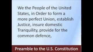 Preamble to the US Constitution  Hear and Read the Full Text [upl. by Sergias490]