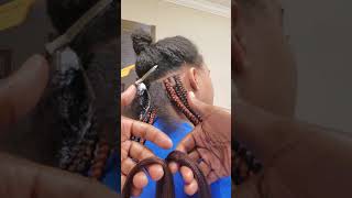 How to box braid wandaful braids  tutorial 3 strand method tucking [upl. by Negah161]