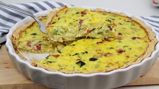 🥒🍖QUICHE DE CALABACÍN Y JAMÓN SERRANO EN MAMBO🍖🥒  Receta fácil y deliciosa [upl. by Acisset]