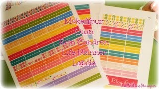 How to Make your own Erin Condren Life Planner Labels using a Silhouette [upl. by Faydra]