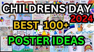 Childrens day poster making ideas 2024  Childrens day drawing ideas  Happy Childrens day 2024 [upl. by Trah577]