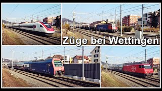 SBB Güter und Personenzüge bei Wettingen Kanton Aargau Schweiz 2022 [upl. by Initirb]