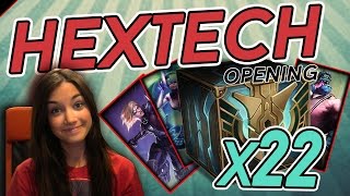 LUCKY GIRLFRIEND LEAGUE OF LEGENDS HEXTECH CHEST OPENING X 22 [upl. by Damiano]