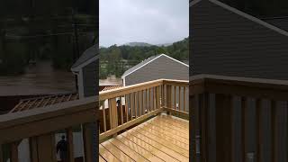 Reems Creek Flooding Weaverville NC Asheville [upl. by Ahsenrat]