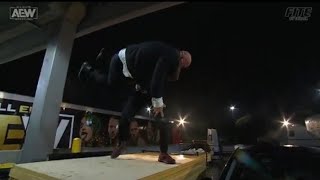 AEW Dynamite 11152023  Powerhouse Hobbs Powerslams Paul Wight On To A Car In The Parking Lot [upl. by Duck]