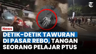 NGERI DETIKDETIK Tawuran Pelajar di Fly Over Pasar Rebp Tangan Seorang Pelajar Terputus [upl. by Aleacin]