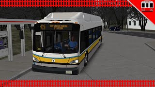 OMSI 2 Cayuga City  Route 419 Keystone Union Station MBTA 2016 NFI XN40 [upl. by Milford146]