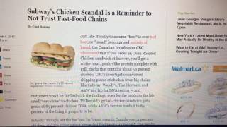 Subway chicken scandal CBC marketplace [upl. by Hadnama]