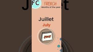 Learn French Months of the year pronunciation shorts [upl. by Mchale]