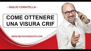 COME OTTENERE UNA VISURA CRIF [upl. by Ahker]