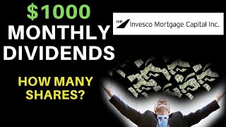 How Many Shares Of Stock To Make 1000 A Month  Invesco Mortgage Capital Inc IVR [upl. by Annait]