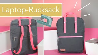 Laptop Rucksack nähen OilskinOlli nähen mit kostenlosem Schnittmuster [upl. by Yantruoc771]