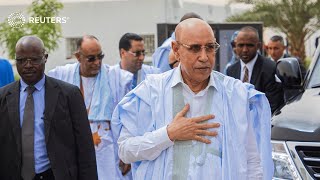 Mauritanias president wins reelection commission says  REUTERS [upl. by Roderick]