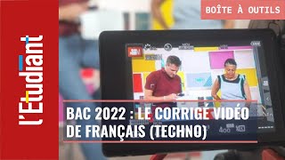 Bac technologique 2022  le corrigé vidéo de lépreuve de français [upl. by Ailecara]