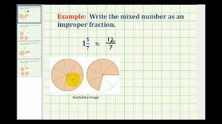 Examples Converting a Mixed Number to an Improper Fraction [upl. by Leach]