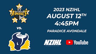 NZIHL 2023  West Auckland Admirals vs SkyCity Stampede  12th August 2023 [upl. by Mlehliw]