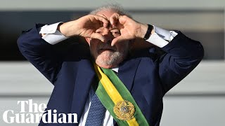 Tearyeyed Lula tells Brazil Its time to reconnect [upl. by Lleumas]