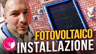 INSTALLAZIONE IMPIANTO FOTOVOLTAICO 64kWp la Posa dei pannelli la struttura e gli ottimizzatori [upl. by Partan]