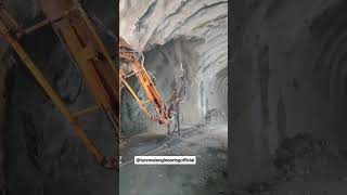 Remote Operated Guniting for Tunnel Wall civilengineering [upl. by Nwhas9]