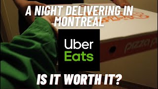 A Night Delivering Uber Eats in Montreal Is it worth it [upl. by Ahsetal]