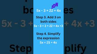 Maths Equation with Solution  Algebra Equation  Linear Equation [upl. by Kirt]