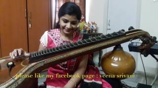 MUNGARU MALE MOVIE SONG ON VEENA BY SRIVANI [upl. by Hokanson]