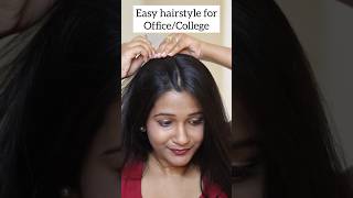 Easy officeCollege hairstyle youtubeshorts hairstyle hairstyles [upl. by Hteik73]