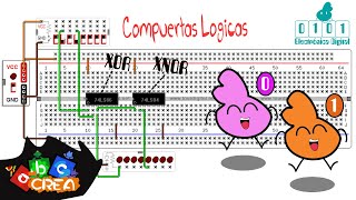 Compuertas Lógicas XOR y XNOR  Simulación [upl. by Enyrat]