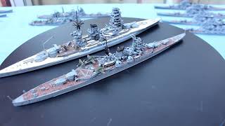 1700 Japanese Battleships amp Heavy Cruisers waterline series Hasegawa Fujimi Aoshima and Tamiya [upl. by Lleihsad759]