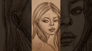 Jai dessiné un visage dune femme drawing facedrawing art sketch dessin asmrart [upl. by Lamarre]