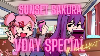 Sunset Sakura Natsuki x Yuri VDay Special [upl. by Osnofla968]