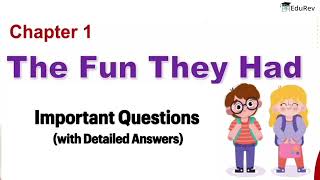 The Fun They Had Important Questions  English  Class 9 [upl. by Colline384]