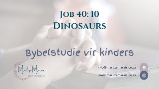 Job 40 10  Dinosaurs  Bybelstudie vir Kinders [upl. by Munniks37]