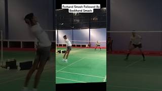 Badminton Forhand Smash Followed by Backhand Smash [upl. by Ellard]