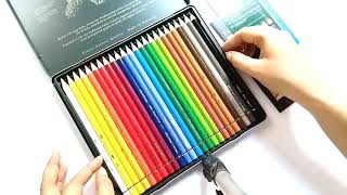 Faber Castell 24 Polychromos Colours review amp blending [upl. by Nlycaj]