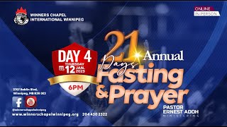 21 DAYS PRAYER AND FASTING  DAY 4  01122023  WINNERS CHAPEL INTL WINNIPEG [upl. by Kessel302]