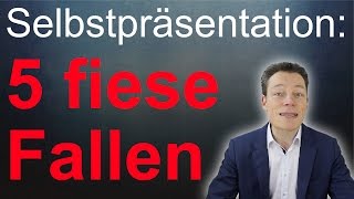 Vorstellungsgespräch 5 fiese Fallen der Selbstpräsentation [upl. by Wilmer]