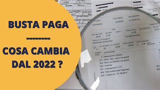 COME SARA LA BUSTA PAGA NEL 2022 [upl. by Norrehc]