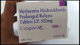 Cetapin XR 500mg Tablet  Metformin Hydrochloride 500mg Tablets  Cetapin XR 500mg Tablet Uses Dose [upl. by Vizzone558]