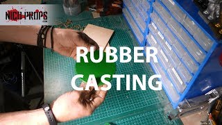 WORKING WITH URETHANE RUBBER Casting Urethane  Polyurethane Rubber in a silicone mold [upl. by Avot42]