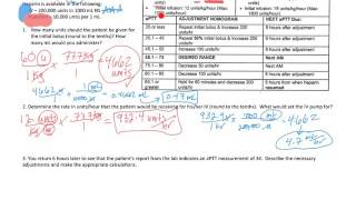 Heparin Dosage Calculations Using a Protocol [upl. by Linda]