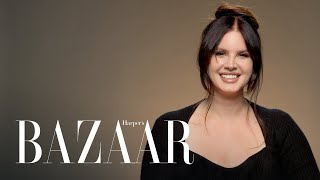 Lana Del Rey Reveals Taylor Swift Snow On The Beach Collab Story  All About Me  Harpers BAZAAR [upl. by Calv]