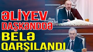 Əliyev Daşkənddə belə qarşılandı  Prezidentlər birgə bəyanatla çıxış etdilər  Media Turk TV [upl. by Alyosha]