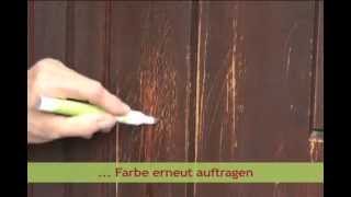 picobello  ColorStift  Reparatur Kratzer Kratzspuren Holz Tür Hund [upl. by Nahtan24]