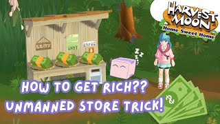 How to get Rich at Harvest Moon Home Sweet Home by Unmanned Store [upl. by Nobie627]