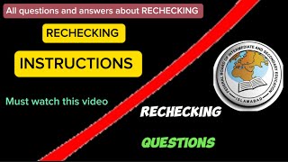 Rechecking process and instructions  All questions about rechecking  Retotaling  fbise exams [upl. by Ringe290]