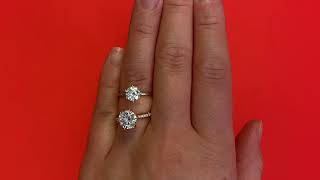 1 Carat Diamond vs 2 Carat Diamond On Finger Size 6 [upl. by Gunas]